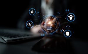 AI Automation for SMEs digital image with AI linking to different icons and tasks