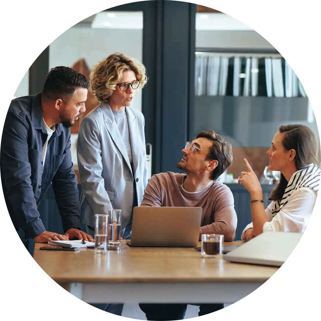 Group of people talking